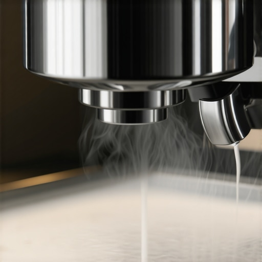 Close-up of steamed milk demonstrating microfoam creation by a skilled barista.