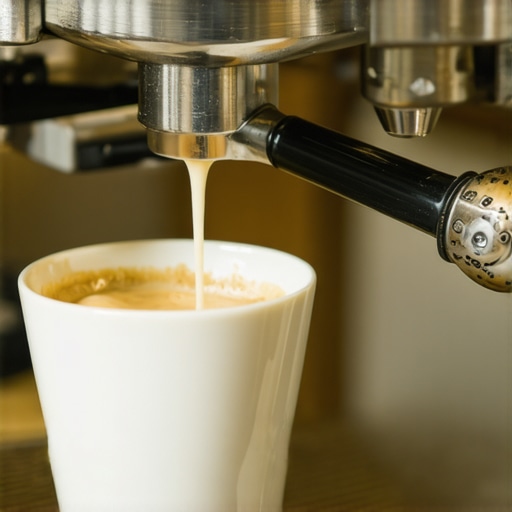 Barista steaming milk with a professional espresso machine