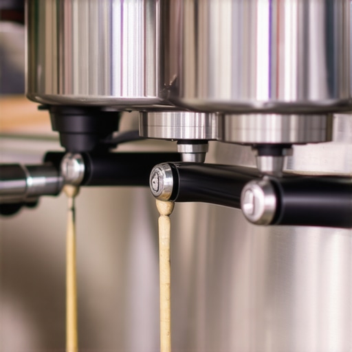 Barista fine-tuning pressure and temperature on an espresso machine for optimal extraction.