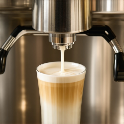 Perfect Milk Frothing Technique Barista steaming milk to create microfoam using an espresso machine.