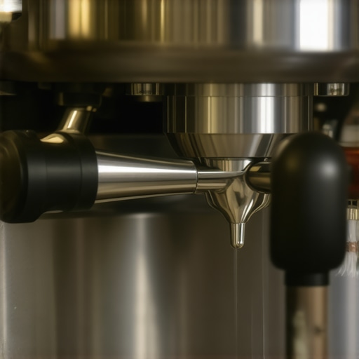 A barista cleaning an espresso machine's steam wand with a small brush and tools for optimal pressure.