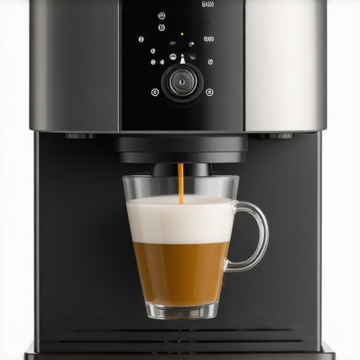 Sleek modern espresso machine with eco-friendly features
