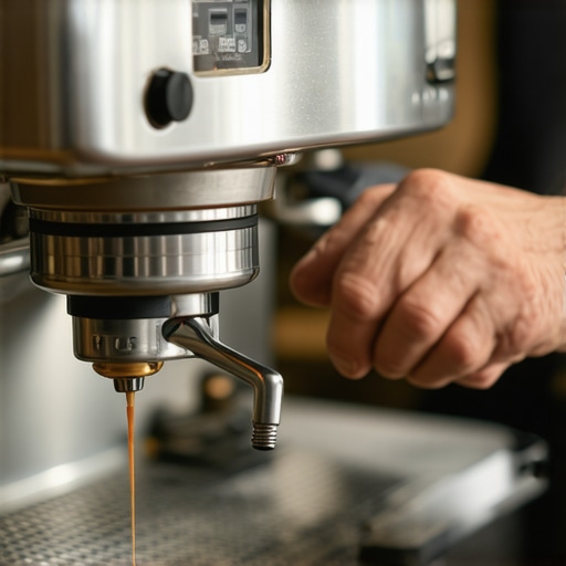 A barista replacing the gasket in an espresso machine to ensure optimal performance
