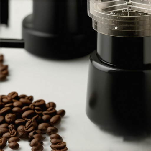 Detailed view of a calibration tool used for adjusting home espresso grinder burrs.