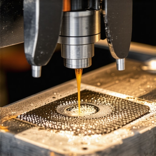 A barista measuring grinder burrs with a digital caliper, illustrating maintenance accuracy.