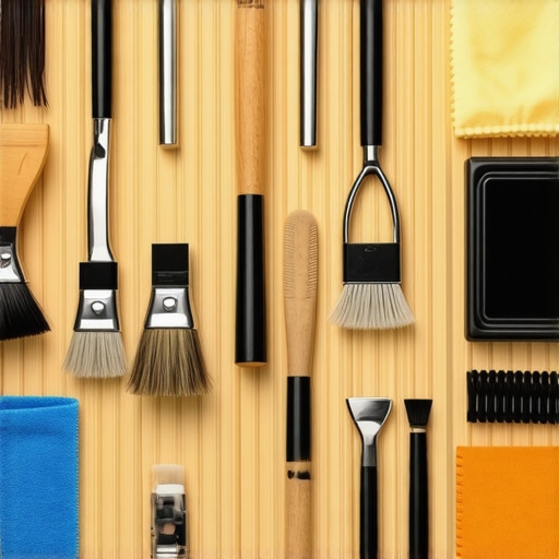 Home barista tools laid out for equipment maintenance.