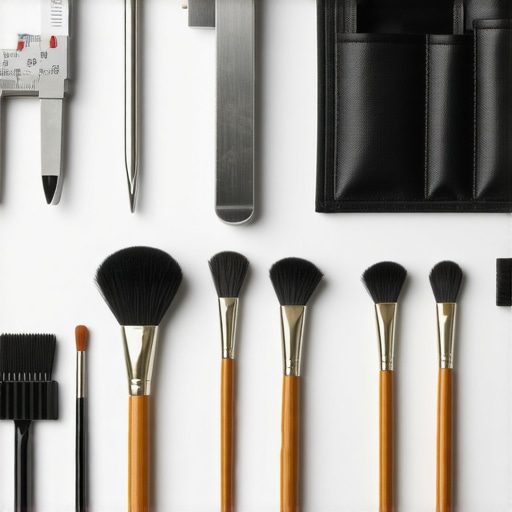 Essential Coffee Maintenance Tools Set of precision coffee maintenance tools including caliper, brushes, and screwdrivers on a coffee bar