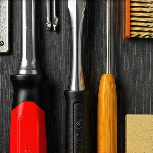 Essential Espresso Maintenance Tools A collection of tools used for maintaining a home espresso machine, including screwdrivers, brushes, and descaling products