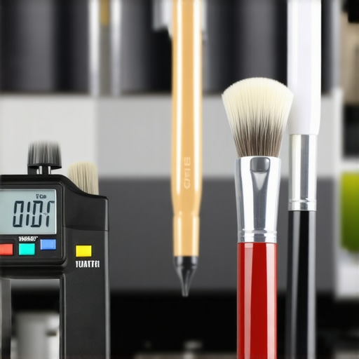 Essential Tools for Maintaining Home Espresso Equipment A detailed shot of calipers, brushes, and descaling solutions used for espresso machine maintenance.