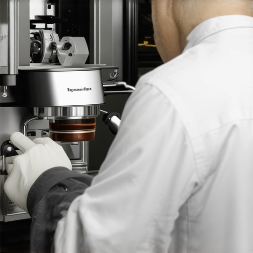 Inspecting Espresso Machine's Internal Components A person checking the internal cooling fan and temperature sensors of an espresso machine for overheating issues.