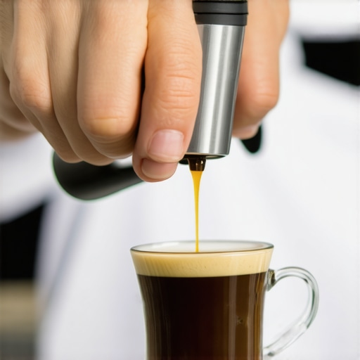 Perfect Steam Wand Position Barista positioning steam wand for optimal milk frothing