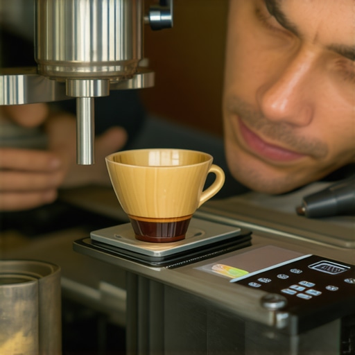 Barsita measuring coffee grounds with a digital scale to ensure perfect extraction