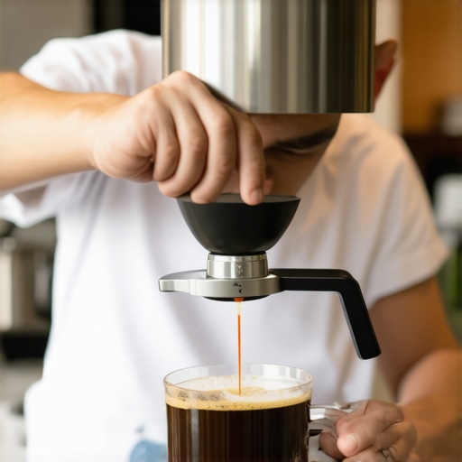 Calibrating Your Espresso Scale Barista calibrating an espresso scale using a calibration weight in a coffee shop.