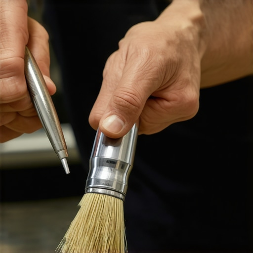 A barista thoroughly cleaning a steam wand with a specialized brush to ensure optimal function
