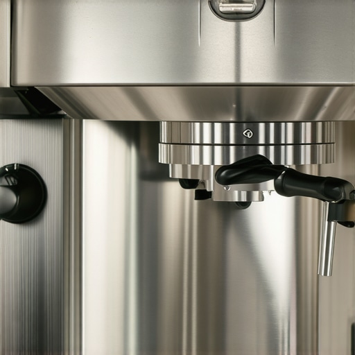 Close-up of a well-maintained espresso machine and coffee grinder on a professional barista station