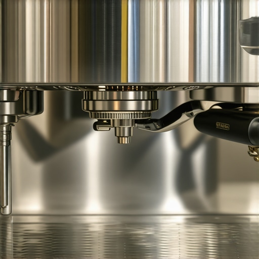 A technician using tools to replace the exhaust valve on a coffee machine, focus on hands and valve component