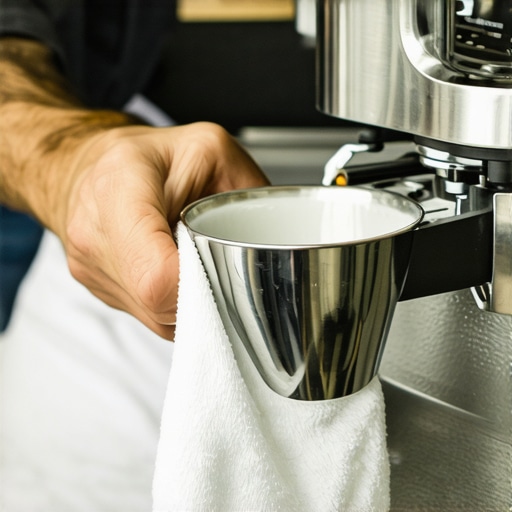 The proper way to clean your portafilter without damaging the finish