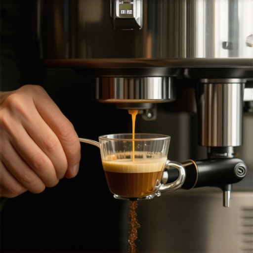 A skilled barista fine-tuning an espresso machine with high-end accessories