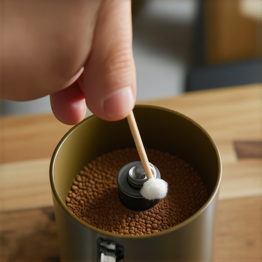 The Cotton Swab Trick for Cleaning Hidden Grinder Crevices