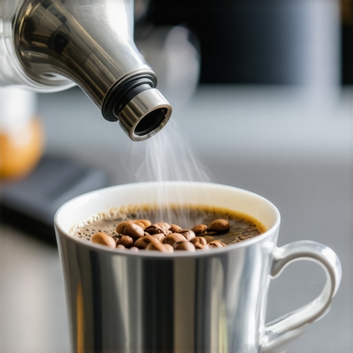 Applying the Ross Droplet Technique to Coffee Beans A barista using a fine mist spray bottle to dampen coffee beans before grinding to reduce static electricity.