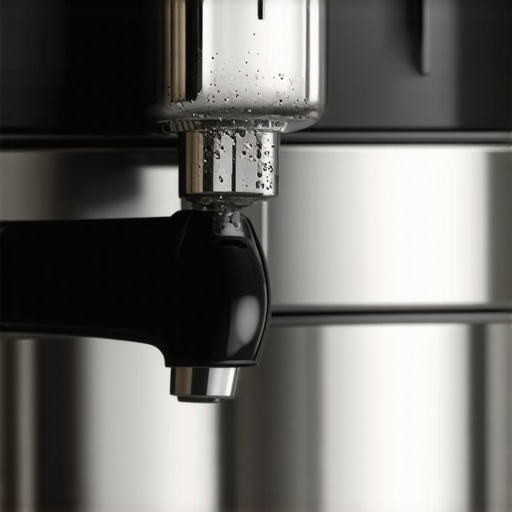Clean group head shower screen Clean espresso machine group head showing even water dispersion