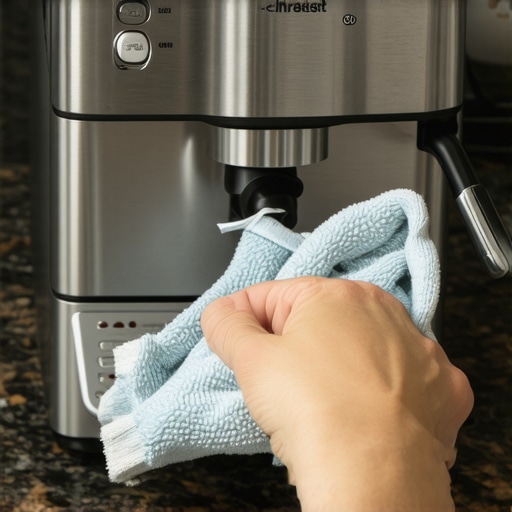 Cleaning Espresso Machine Feet for Better Grip Cleaning the rubber feet of an espresso machine to prevent vibration walking.