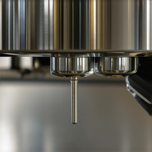 Barista using a needle to clear milk residue from an espresso machine steam wand tip