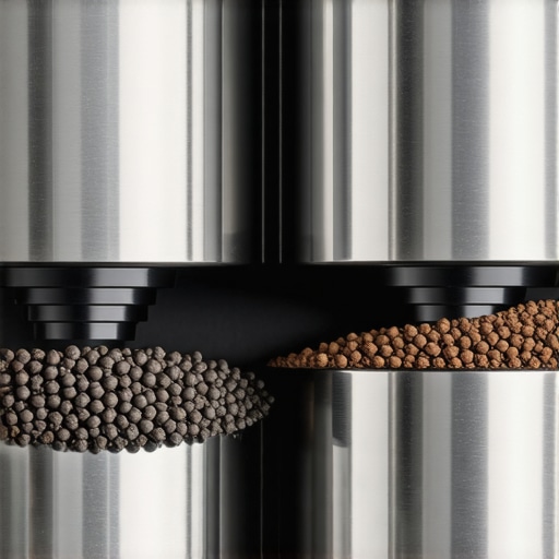 A detailed macro view of steel grinder burrs showing the importance of seasoning for espresso consistency.