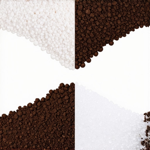 Comparing Espresso Grind Textures Close up of fine flour-like coffee grounds next to coarser salt-like grounds for espresso.