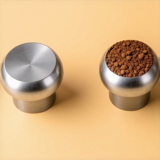Comparing Sharp and Dull Espresso Burrs Close up of sharp versus worn coffee grinder burrs to show maintenance needs.
