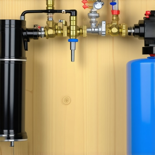 DIY Renter-Friendly Espresso Plumbing Hardware A demand pump and accumulator tank setup for an espresso machine plumbing system.