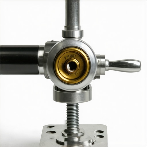 Disassembled brass E61 espresso machine group head lever on a workbench showing mechanical parts