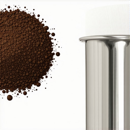 Close-up of espresso coffee grounds showing the importance of particle uniformity for home brewing