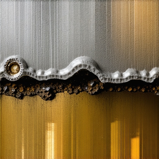 Close up of internal espresso machine brass pipes showing corrosion.