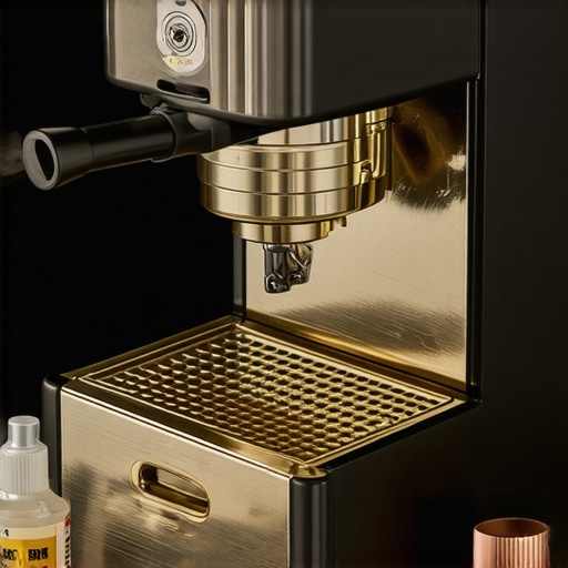 Internal view of an espresso machine showing the pump and rubber dampening mounts