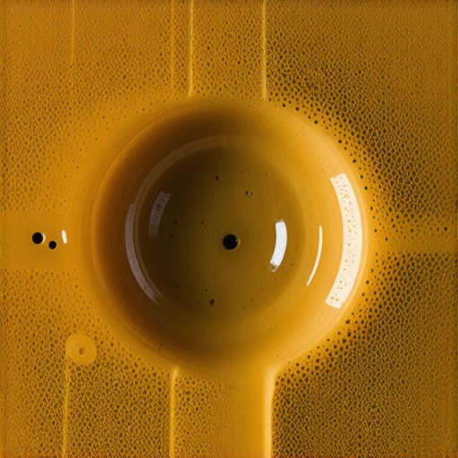 Close-up of a used espresso puck with visible channeling holes and uneven surface.