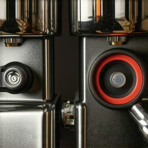 Comparison between a clean silicone gasket and a worn-out rubber gasket for an espresso machine group head
