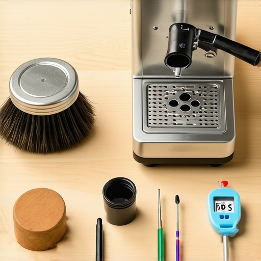 Professional barista tools for espresso machine maintenance and cleaning