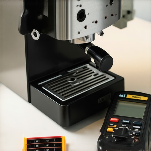 Essential Espresso Maintenance Tools Tools for maintaining an espresso machine including a multimeter and lubricant.