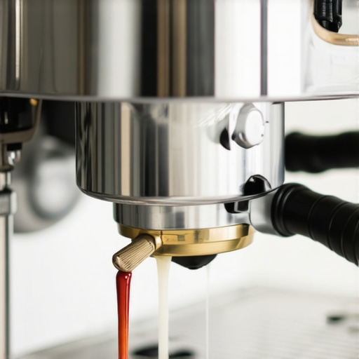Barista applying food-grade grease to espresso machine lever internals for maintenance.