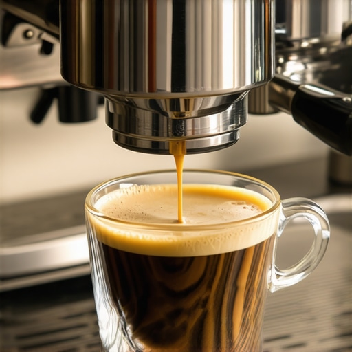 Close up of espresso crema flowing from a bottomless portafilter
