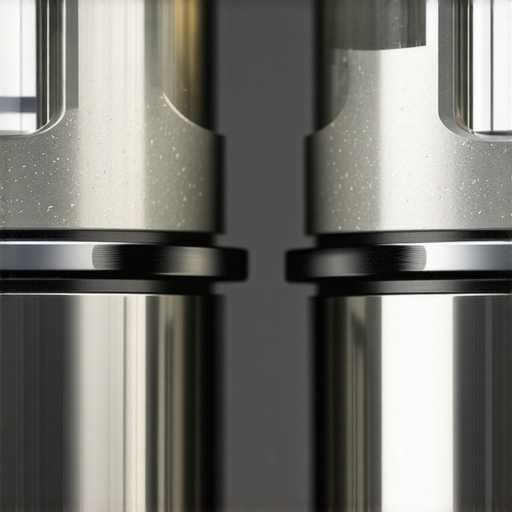 A detailed close-up showing the seasoned surface of professional coffee grinder burrs after use.