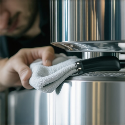 Maintaining Espresso Machine Chrome Polishing an E61 group head on a professional home espresso machine