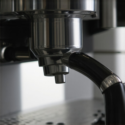 Managing Thermal Stability in Professional Espresso Machines Close-up of a chrome espresso group head showing the Importance of pre-warming gear.
