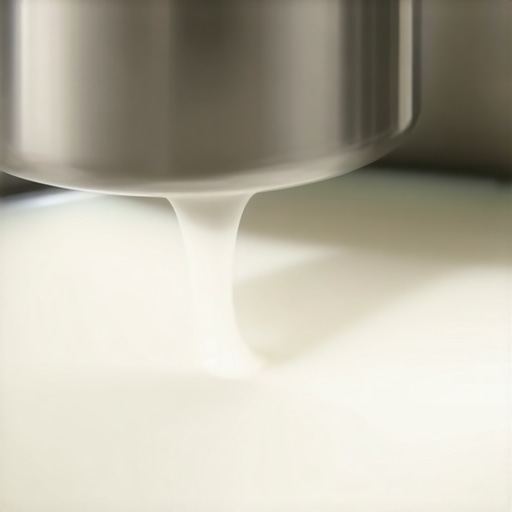 Close-up of a steam wand creating a vortex in a milk pitcher for faster heating.