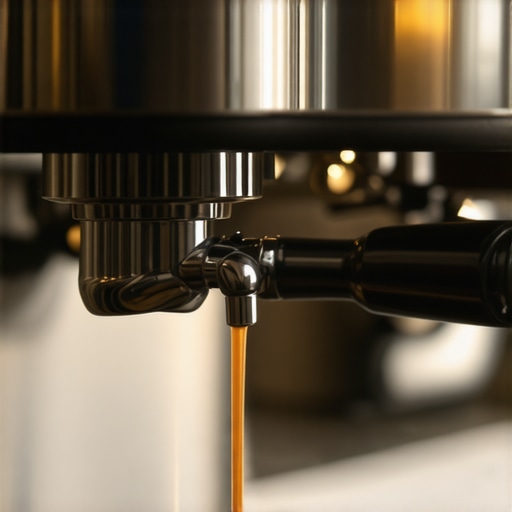 A barista locking a hot portafilter into an espresso machine to prevent sour shots.