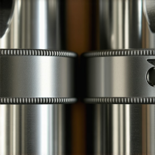 Detailed view of coffee grinder burrs showing alignment and texture