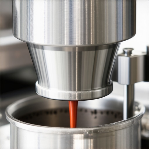 Precision Tamper Fitment in Portafilter A precision coffee tamper showing a small perimeter gap inside an espresso basket
