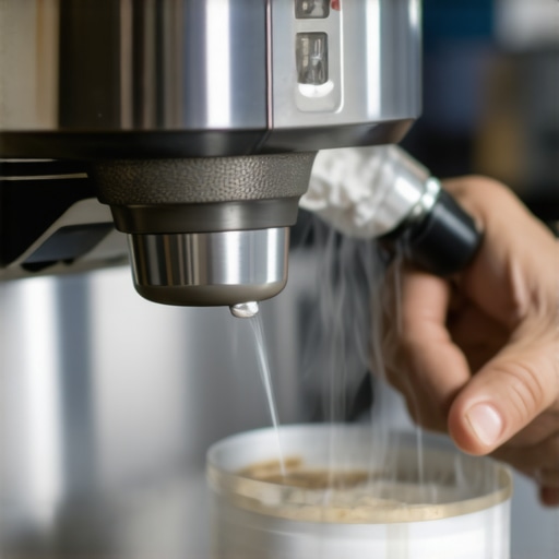 Safe Steam Wand Purging Method Barista using a microfiber cloth to shield a steam wand during the purging process.
