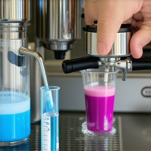 Testing Espresso Machine Water Hardness Handheld water hardness test kit for espresso machine maintenance.